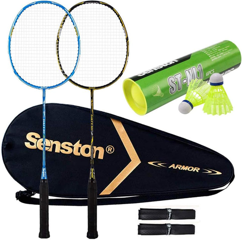 Senston S300 Graphit Badminton Set Carbon Badmintonschläger Badminton Schläger mit Schlägertasche un