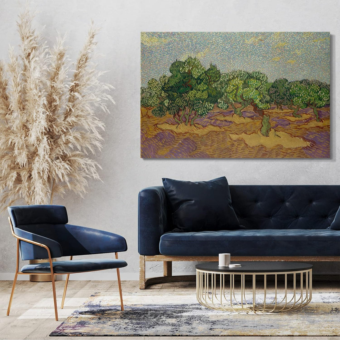 Printed Paintings Leinwand (80x60cm): Vincent Van Gogh - Oliven-Bäume II 80x60 cm, 80x60 cm