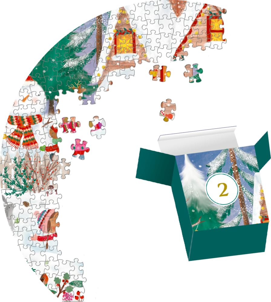 Puzzle-Adventskalender – Fröhliche Winterzeit, Kalender