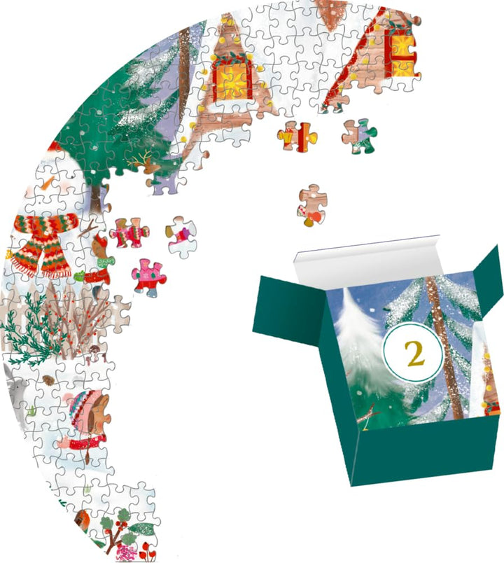 Puzzle-Adventskalender – Fröhliche Winterzeit, Kalender