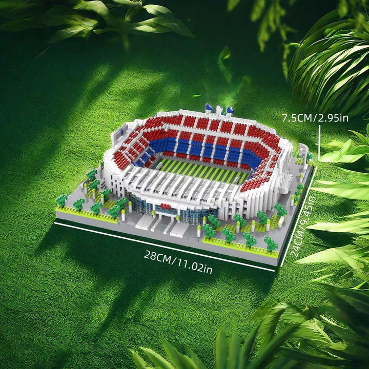 Atomic Building Barcelona Football Club Camp NOU Stadion. Modell zum Zusammenbau mit Nanoblöcken. Me