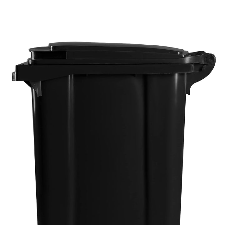Hardwex Mülltonne mit 2 Rädern und Deckel, Müllgrossbehälter, Abfalltonne, Mülleimer, Volumen: 240 L