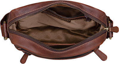 STILORD 'Benno' Leder Umhängetasche Herren klein für iPad 9,7' braun Vintage Herrentasche Messenger
