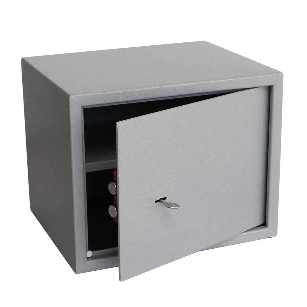 SAFE Tresor mit Schlüssel | Möbel Tresor aus Stahl | Geld Tresor | Wand Tresor | B 380 x T 300 x Höh