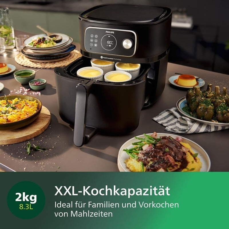 Philips Airfryer Combi 7000 Serie XXL - 8,3 l (2 kg), 22-in-1-Airfryer, WiFi-Verbindung, automatisch