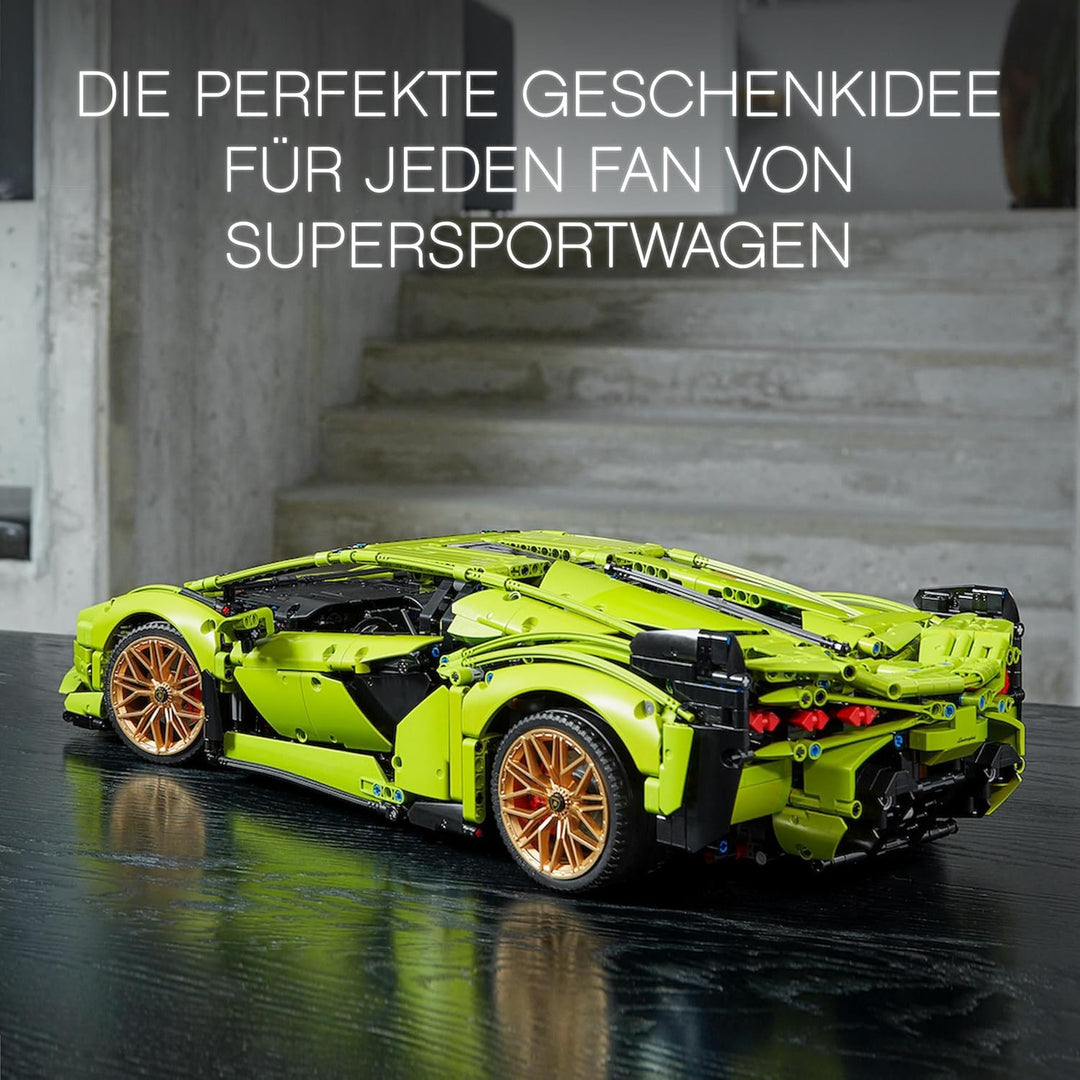 LEGO 42115 Technic Lamborghini Sián FKP 37 Rennwagen, Modell-Bauset für Erwachsene, Geschenkidee für
