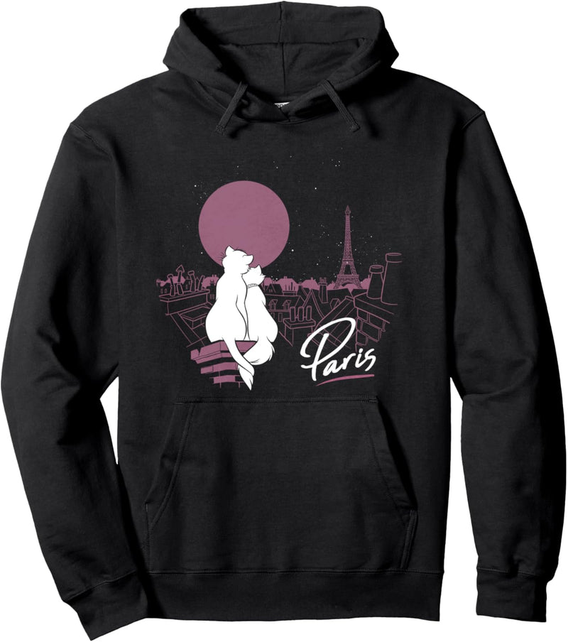 Disney The Aristocats Duchess And Thomas Paris By Moonlight Pullover Hoodie