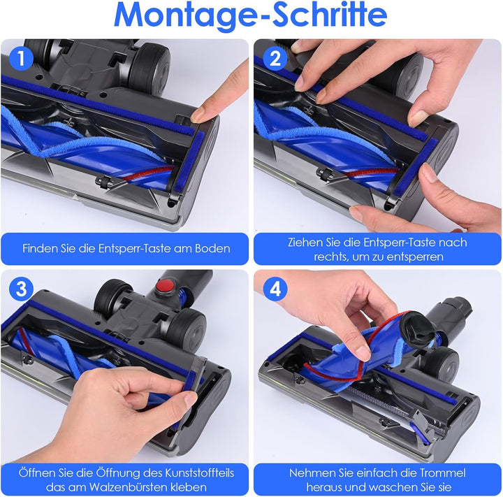 Bürste Ersatzteile mit Staubdetektionsfunktion kompatibel für Dyson V7 V8 V10 V11 V15 Staubsaugern B