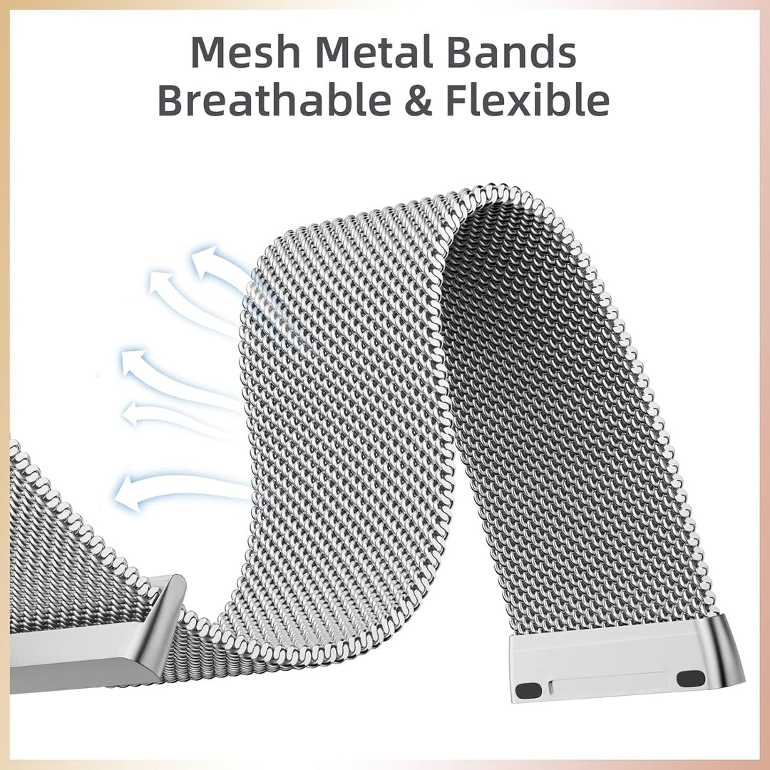 Faliogo Kompatibel mit Fitbit Versa 3 Armband/Fitbit Versa 4 Armband/Fitbit Sense Armband, Edelstahl