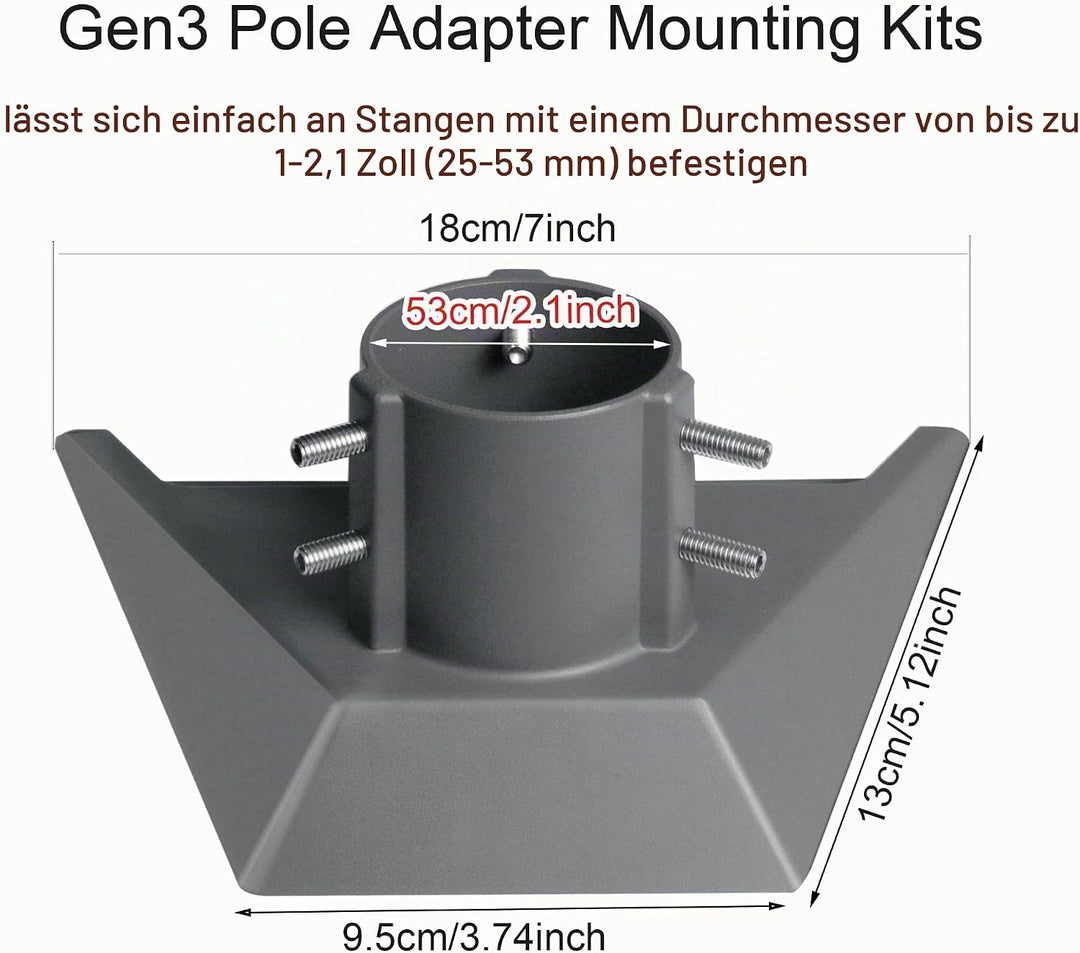 Starlink Gen 3 Rohradapter für Starlink, Montageset für Starlink, V3 Pole Mount, Gen 3 Mount Kit für