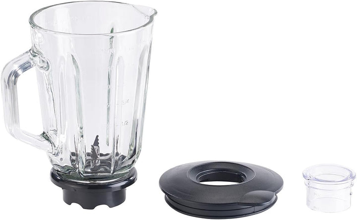 Rosenstein &amp; Söhne Küchenmixer: Glas-Standmixer, 6 Klingen, 7 Modi, Ice Crush, 600W, 1,5l, Profi-Cle