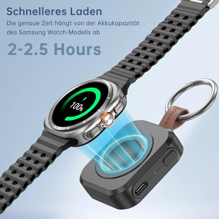 Ladegerät für Samsung Galaxy Watch, 1200 mAh, tragbares Ladegerät für Samsung Galaxy Watch 8/8 Class