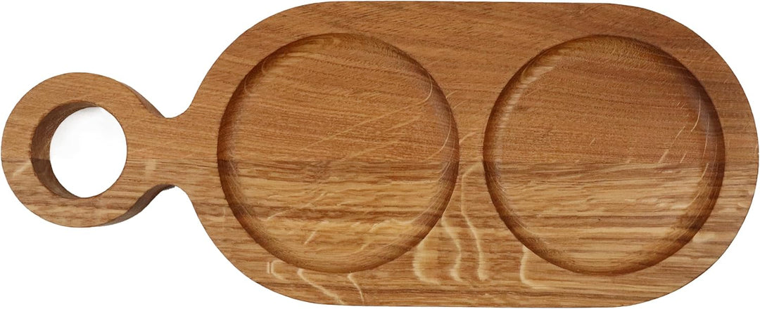 B4K® Brotzeitbrett aus Eichenholz | Geölt | Tranchierbrett | Frühstücksbrett | Untersetzer | Servier