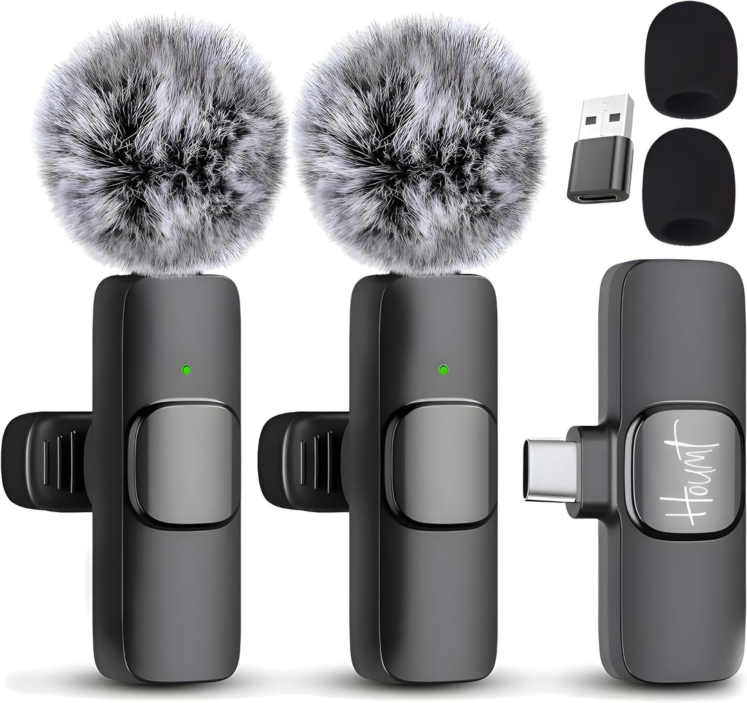 Kabelloses Mikrofon für Android USB-C Kompatibel mit Samsung s24 &amp; iPhone 15 Serie - Kabelloses Lava