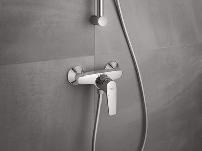 GROHE Bauflow - Einhand- Brausebatterie (Wandmontage, 1/2", S- Anschlüsse), chrom, 23755000 Chrom Br