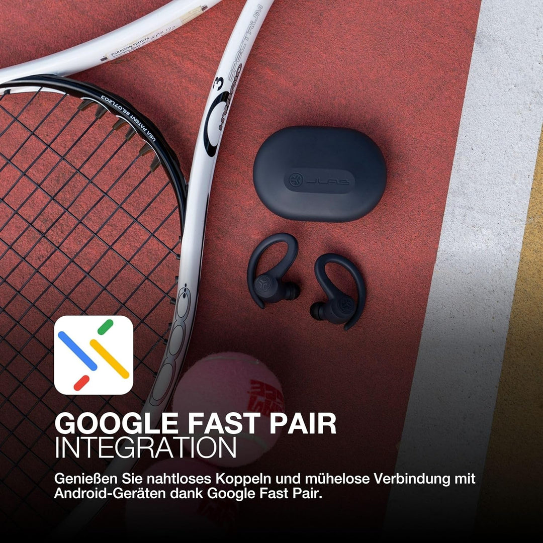 JLab Go Air Sport+ Kopfhörer Bluetooth, Sportkopfhörer 35+ Std., True Wireless In Ear Kopfhörer kabe