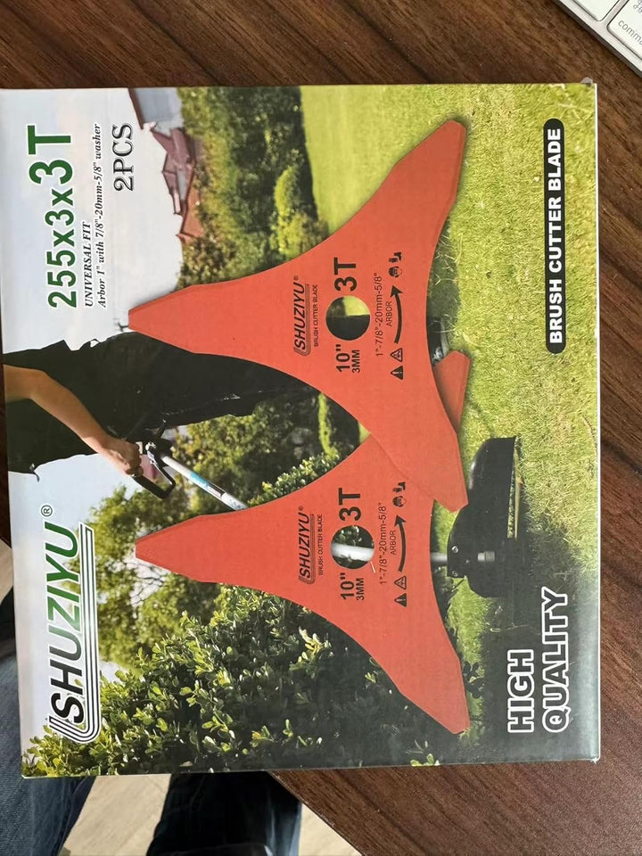 LSHUZIYU 255MMx3MM-3T, 2 Stück, 25.4mm Dorn mit Adapter 22.23-20-16mm, Freischneiderklinge, Freischn
