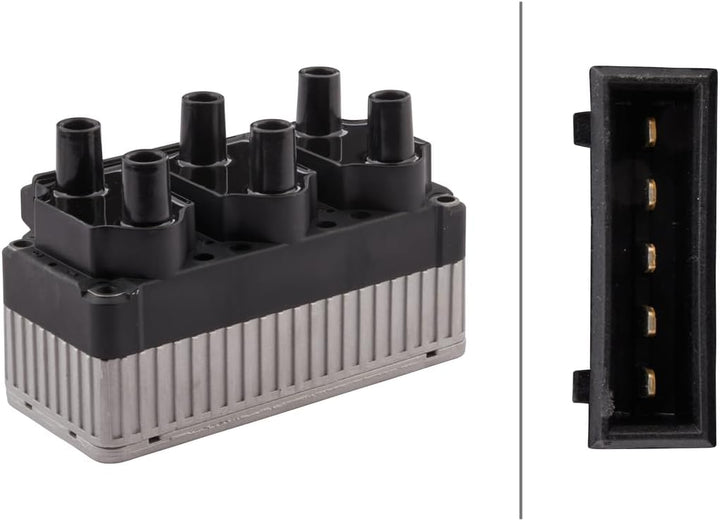 HELLA 5DA 358 057-091 Zündspule - 12V - 5-polig - geschraubt