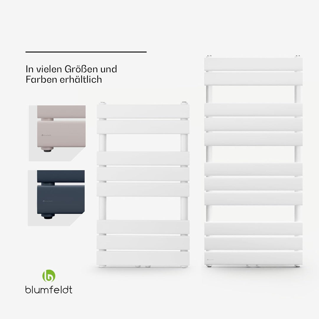 Blumfeldt Badheizkörper, Design Heizkörper Flach, Sparsamer Flachheizkörper Vertikal, 509 Watt Warmw