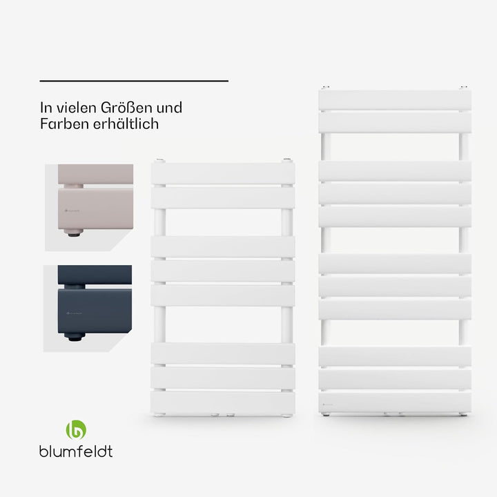 Blumfeldt Badheizkörper, Design Heizkörper Flach, Sparsamer Flachheizkörper Vertikal, 509 Watt Warmw