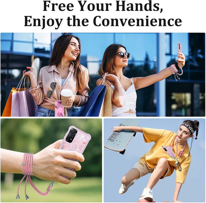 Handykette für Xiaomi Redmi Note 12 Pro 4G Hülle mit Band, Handyhülle für Redmi Note 11 Pro/Pro+ Gli