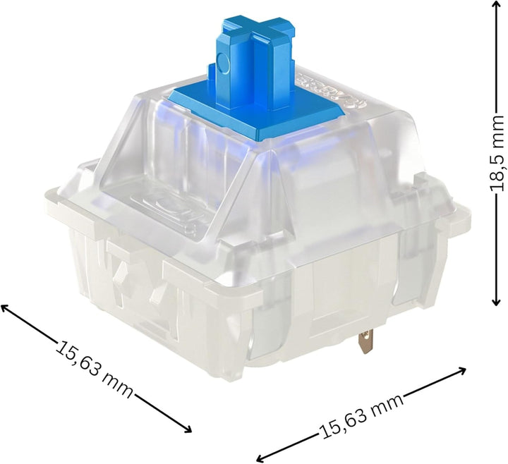 CHERRY MX RGB Blue Switch Kit, 23 Mechanische Tastatur-Schalter, für DIY, Hot Swap oder Gaming-Keybo