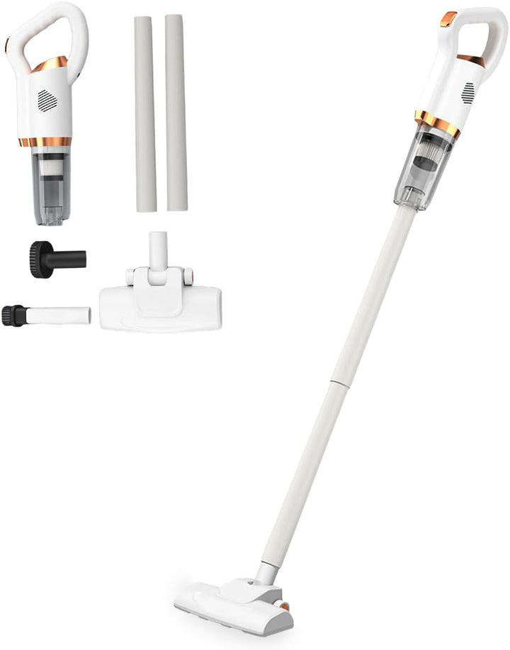 Yunir Akku-Staubsauger, Handstaubsauger mit Aufrechtem Stab, 2-in-1-Saugen und Wischen mit Bodenbürs