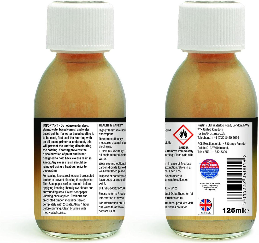 Rustins Holz-Isoliergrund, weiss, 125 ml 125 ml Weiss, 125 ml Weiss