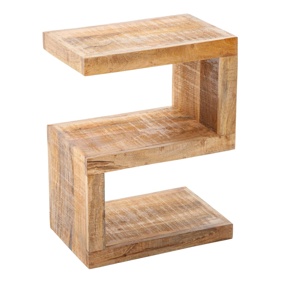 riess-ambiente.de Massiver Beistelltisch S 60cm Mango Massivholz variabel stellbar Handarbeit Holzti