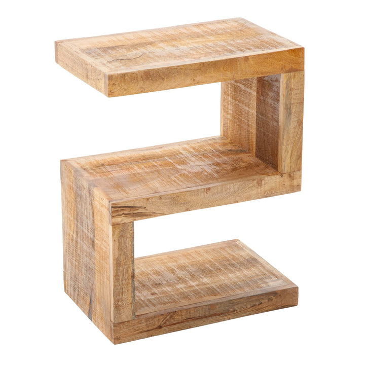 riess-ambiente.de Massiver Beistelltisch S 60cm Mango Massivholz variabel stellbar Handarbeit Holzti