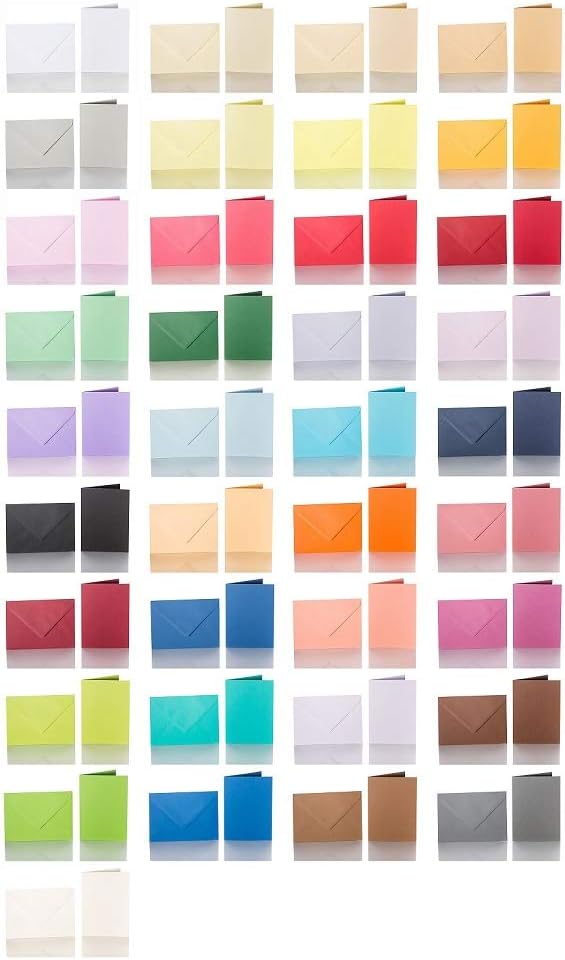 Karten mit Umschlag DIN B6 125x176 mm, 120g/m² stark, Faltkarte 120x170 mm, 240 g/m² (25 Stück in Or