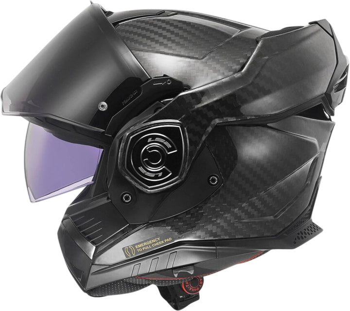 LS2 Klapphelm FF901 Advant X Carbon Solid ECE2206 Modularhelm Motorradhelm 3XL, 3XL