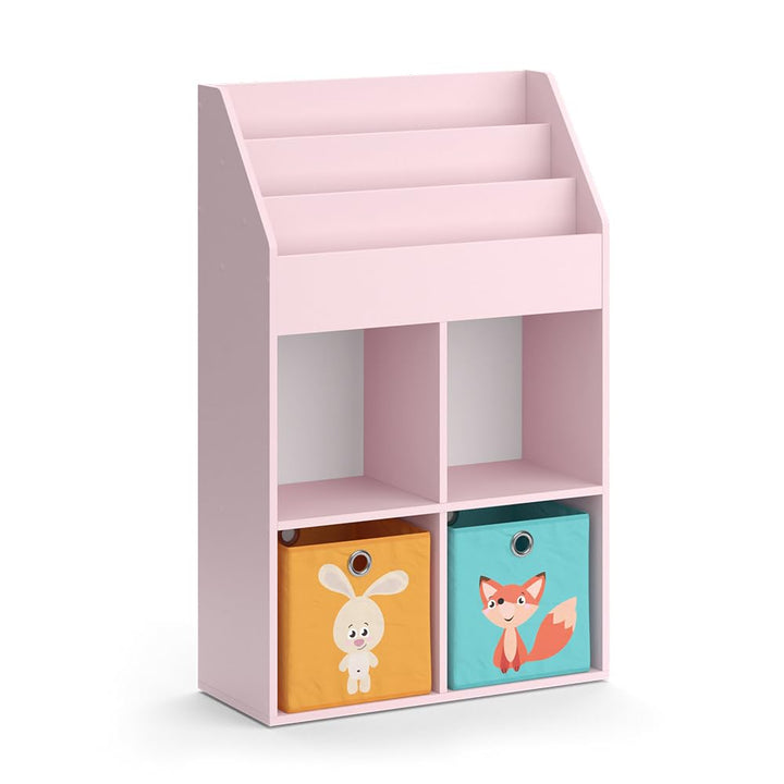 Vicco Kinderregal Luigi, Rosa, 72 x 114.2 cm mit 2 Faltboxen (bunt) Rosa mit 2 Faltboxen, Rosa mit 2