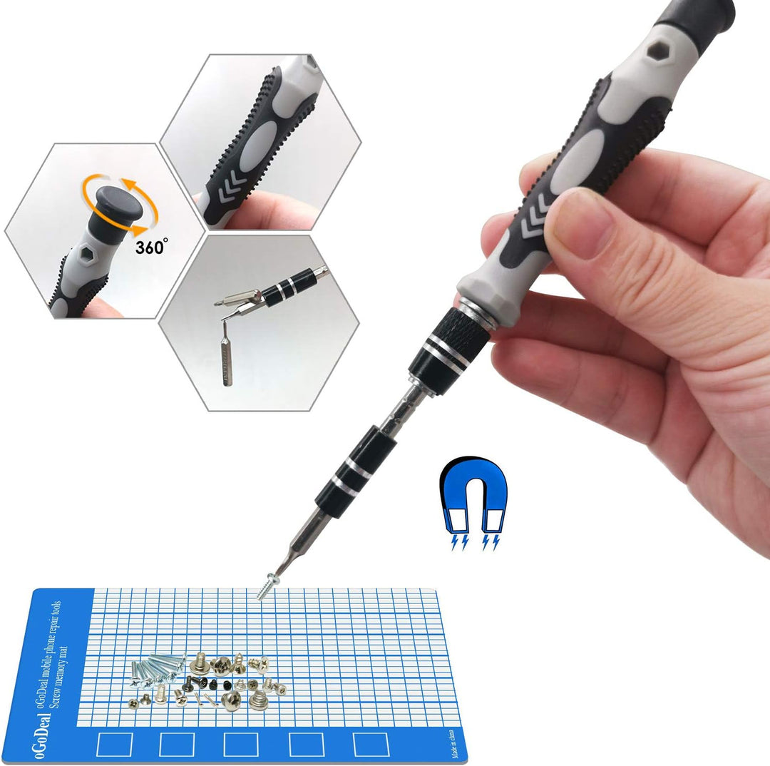 oGoDeal 127 in 1 Mini Feinmechaniker Schraubendreher Werkzeug Set und öffnungswerkzeug für iPhone, P