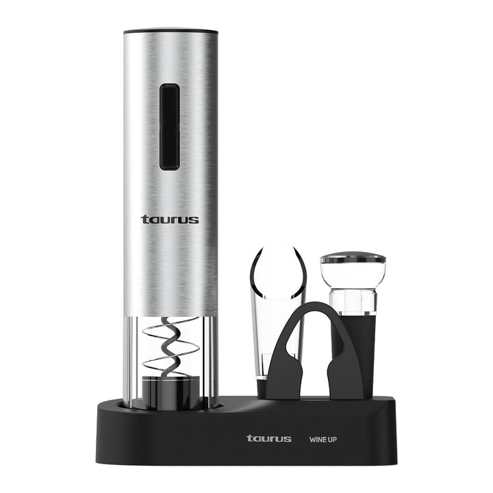Taurus – Elektrischer Weinöffner Wine Up, kabellos, entkorkt in 6–8Sekunden, LED-Licht, inkl. Folien