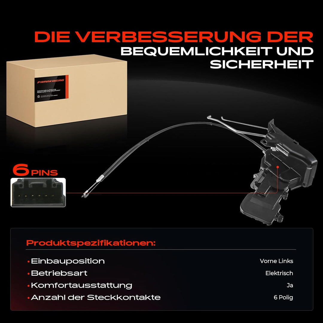 Frankberg 1x Türschloss Stellmotor Vorne Links Kompatibel mit 6 Hatchback GG 2002-2007 6 Station Wag