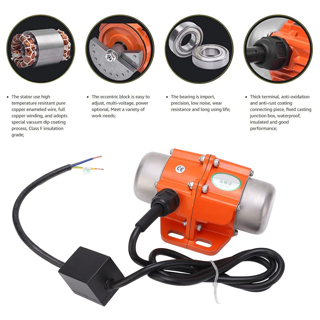 Asynchroner Vibrationsmotor, 220-V-Vibrationsmotor, Aluminiumlegierung, einstellbarer Exzenterwinkel