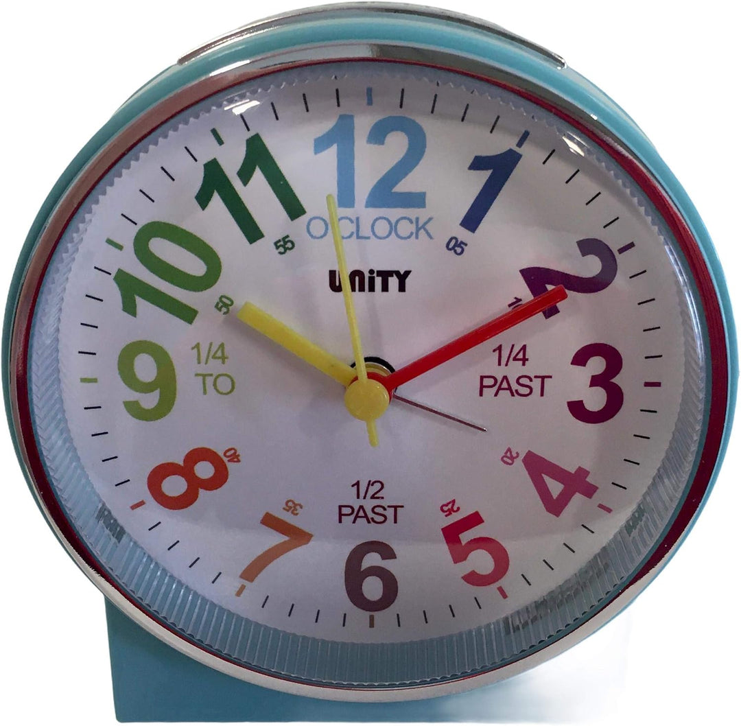 Unity Wecker Kinderwecker Piepton 49027, Babyblau, 10.5 x 10.5 x 6.5cm 10.5 x 10.5 x 6.5cm Babyblau,
