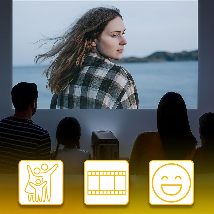 Retoo Smart Mini Beamer 1280x720 – 4K Unterstützung, WiFi6 Bluetooth 5.4 Projektor mit Autofokus, Tr