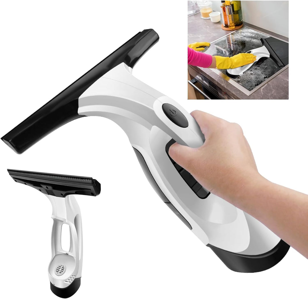 HSHa 3 in 1 Fenstersauger, kabelloser Handstaubsauger für Fenster, Spiegel, Duschen, 28 cm Gummiwisc