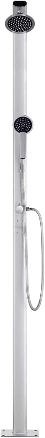Gartendusche mit Brauner Bodenplatte 220 cm Aluminium, Dusche Für Garten, Outdoor Shower, Garten Dus