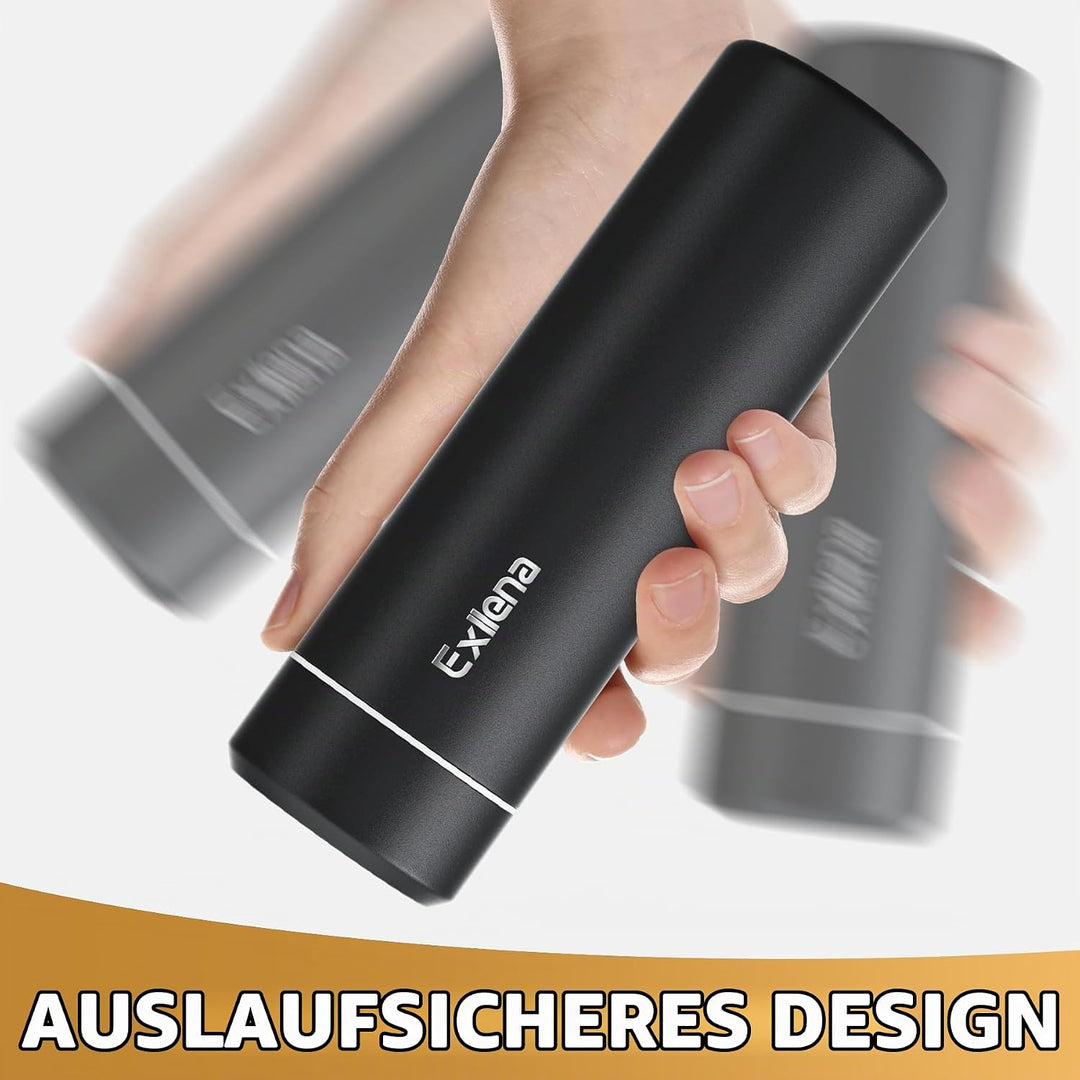 【Upgrade-Version】Exllena Mini Thermosflasche 350ml mit Edelstahl-Deckel, Trinkflasche Klein Doppelwa