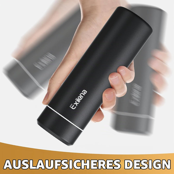 【Upgrade-Version】Exllena Mini Thermosflasche 350ml mit Edelstahl-Deckel, Trinkflasche Klein Doppelwa