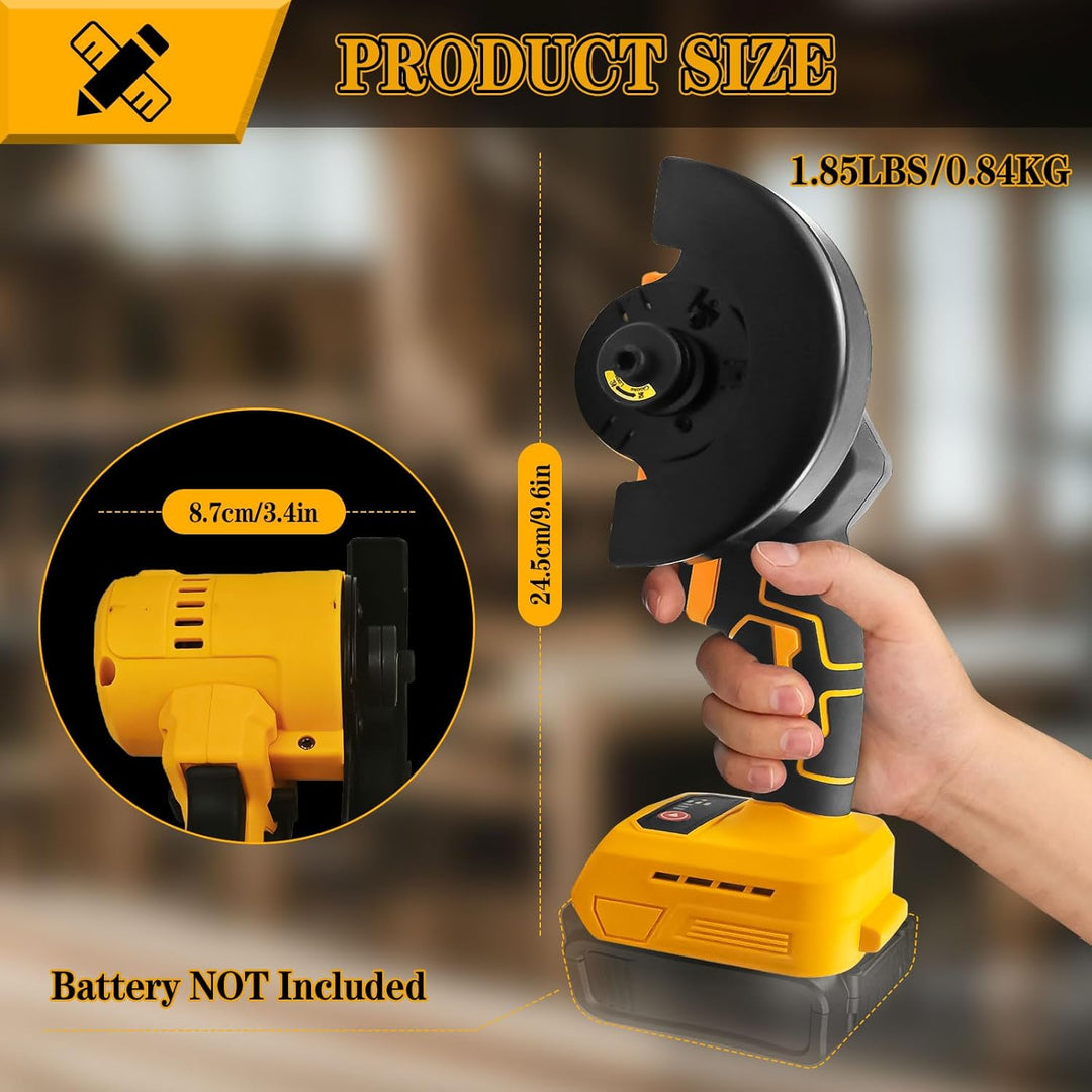 Akku-Winkelschleifer für Dewalt 20V Akku, 3-Gang 12000RPM Bürstenloses Akku Winkelschleifer Werkzeug