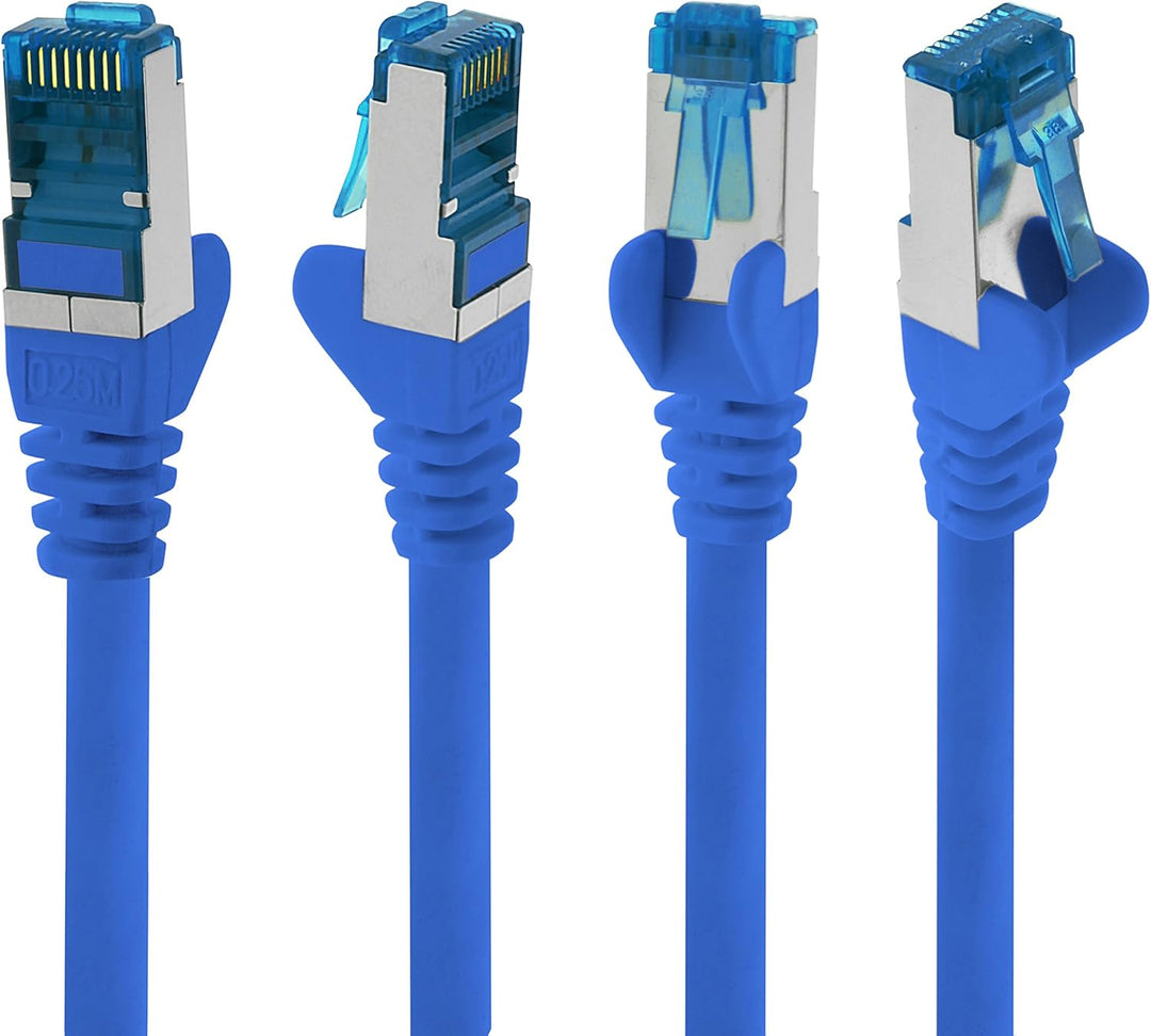 1aTTack.de Patchkabel – 10X 10m Ethernet, Netzwerk, LAN Kabel CAT6a (für Gigabit Netzwerke, Router,