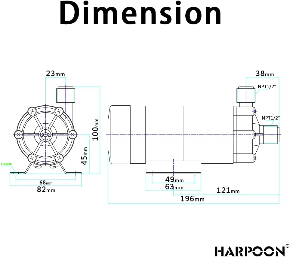 Haushalt Braupumpe, MP-15RM Magnetische Bierpumpe, Edelstahl 304 Lebensmittelqualität, Hohe Temperat