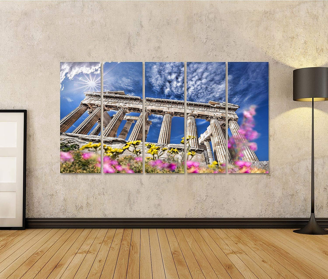 islandburner Bild auf Leinwand Parthenon Tempel Frühling Athener Akropolis Griechenland Bilder Wandb