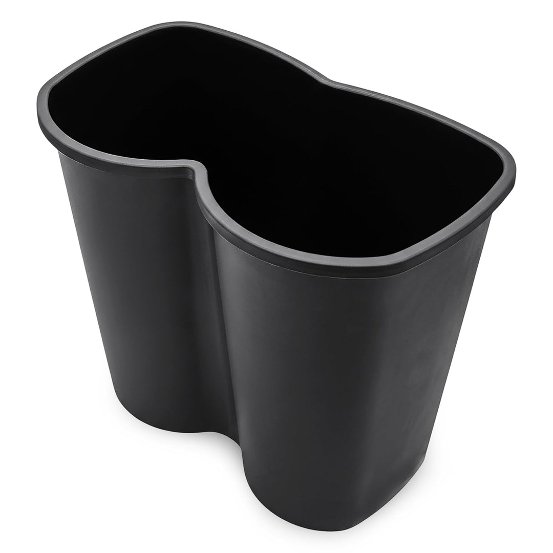 Spetebo Duo Abfall Eimer 40L schwarz - 2x 20L - Müll Sammler Trenner Behälter Deckel