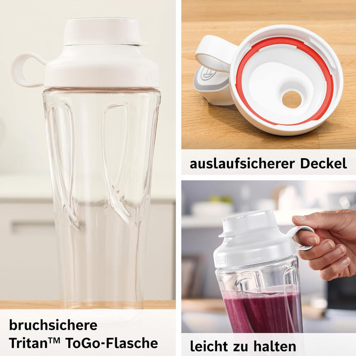 Bosch Standmixer VitaPower Serie 2 MMB2111T, Mini-Highspeed-Mixer, bis zu 40.000 rpm, Tritan ToGo-Fl