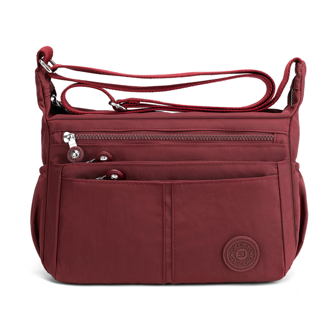 DIRRONA Beiläufig Damen Umhängetasche Multi Pocket Crossbody Bag Mittelgrosse Umhängetasche Aus Nylo